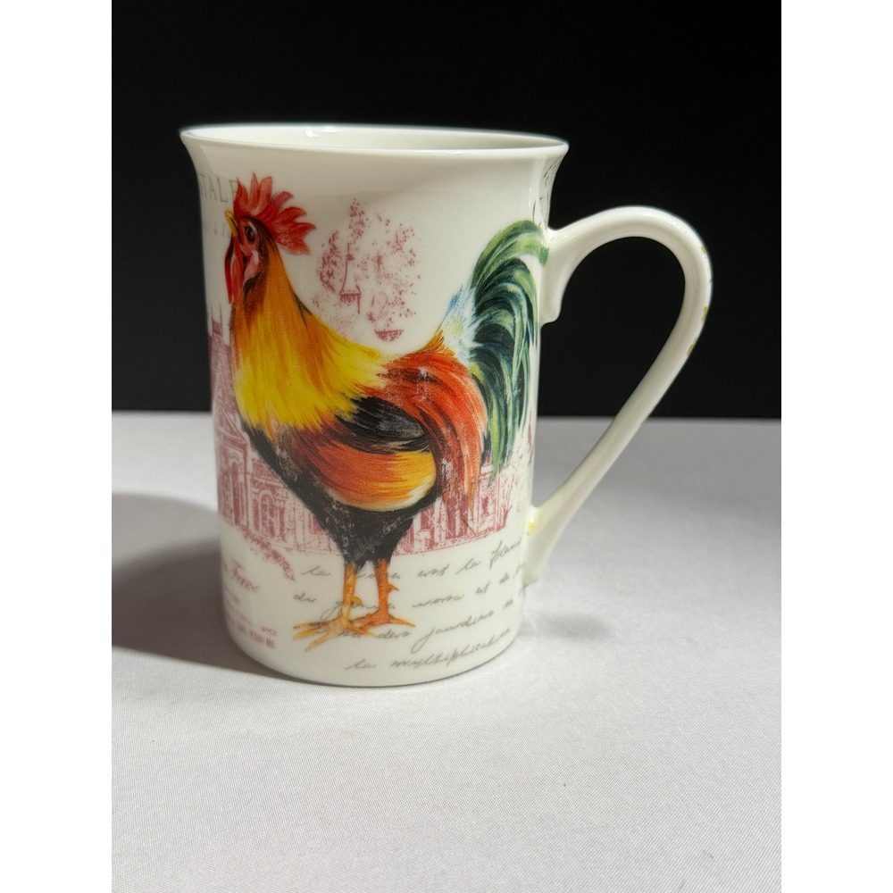 Home Essentials French Country Rooster Coffee Mug Ceramic Farmhouse Postcard
